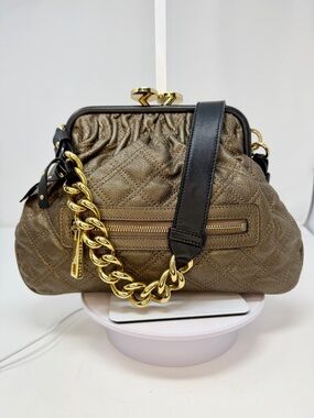 Marc Jacobs Metallic Bronze Little Stam Bag Resort 2010 Quilted Leather Satchel